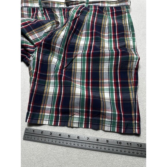 POLO Ralph Lauren Tyler SHORTS Golf Men's Size 36 Plaid Flat Front Chino - Picture 9 of 11